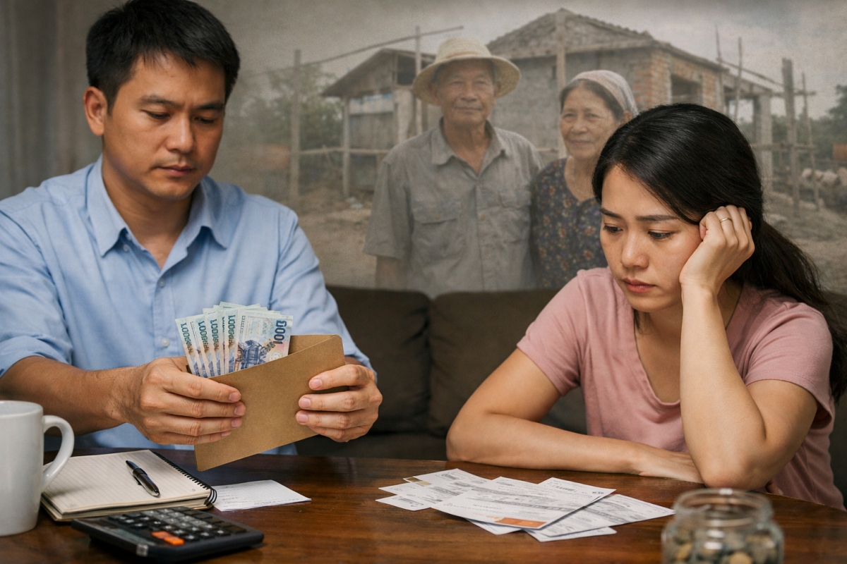 Chồng đưa toàn bộ lương 10 triệu mỗi tháng trả nợ cho bố mẹ